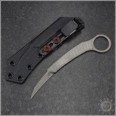 Microtech Knives Feather Karambit Fixed Knife (2.25in Apocalyptic Plain D2) 215-10APS
