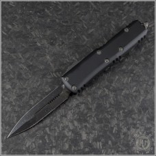 (#232-16DLCTSH) Microtech UTX-85 D/E DLC Damascus Plain - Front