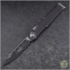 Microtech Knives Halo VI S/E Automatic OTF S/A Knife (4.6in Black Plain M390) 251-1-2018