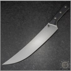 Microtech Knives Kitchen Butcher Knife S/E Fixed (10in Stonewashed Plain M390MK) 3800-10BK