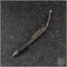 (#401-SS-BKBZAP) Microtech Siphon II Pen Black - Front