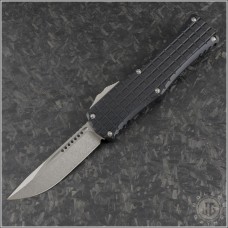 (#703-10FRS) Microtech Hera S/E Frag Handle Stonewash Plain - Front