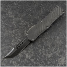 (#919-1DLCTCFSH) Microtech Carbon Fiber Hera Hellhound Plain Shadow Series - Front
