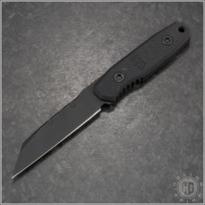 Blackside Customs Americana Covert Wharncliffe Fixed Knife (3.375in Black Plain CPM-154) BSC-AMERC-TB-01