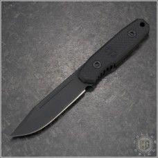 Blackside Customs Plan B Covert Drop Point Fixed Knife (3.125in Black Plain CPM-154) BSC-PBC-TB-01