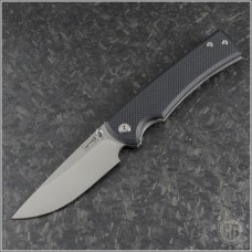 Chaves Knives Ultramar Liberation 229 Drop Point Folder Knife (3.75in Belt Satin Plain M390) CK-229-LDP-G10