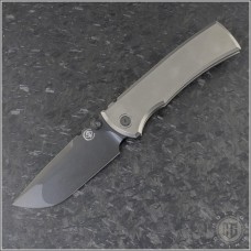 (#CK-229I-DLC) Chaves Knives Redencion 229 Integral Titanium DLC Drop Point - Front
