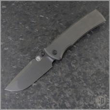 (#CK-229I-GRY) Chaves Knives Redencion 229 Integral Titanium Gray PVD Drop Point - Front