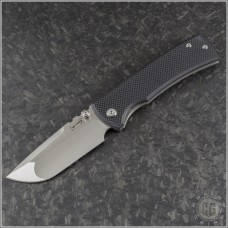 Chaves Knives Ultramar Redencion 229 Drop Point Folder Knife (3.3in Stonewashed Plain M390) CK-229R-DPG10
