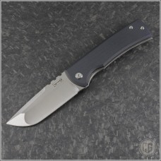Chaves Knives Titanium Ultramar Redencion 229 Kickstop Drop Point Folder Knife (3.625in Machined Satin Plain M390) CK-229RKS-G10-DP