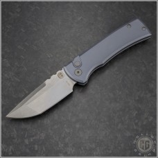 Chaves Knives Gray Protech 229 T/E Automatic Folder S/A Knife (3.25in Stonewashed Plain S35-VN) CK-PT229-GY-TE