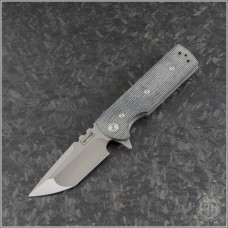 Chaves Knives T.A.K. T/E Flipper Knife (2.5in Stonewashed Plain M390) CK-TAK-T-BKM
