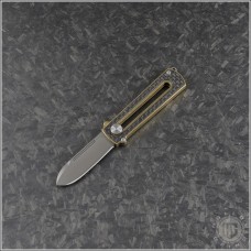 D Rocket Design Bronze BarloX S/E Manual Out-the-front Knife (1.9in Black PVD Plain M390) DRD-BarloX-BK