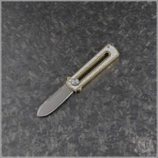 D Rocket Design Bronze BarloX S/E Manual Out-the-front Knife (1.9in Black PVD Plain M390) DRD-BarloX-S