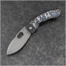 (#DRD-LL-01) D Rocket Design Lum Leaf White Black CF Inlay Stonewash Plain - Front