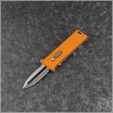 D Rocket Design Orange Tallin D/E Automatic OTF S/A Knife (1.9in Satin Plain M390) DRD-Tallin-Or-G