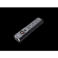 (#FNX-E08RUE-GM) Fenix Flashlight E08R-UE Gunmetal 1600 Lumens Flat Light - Front