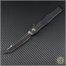 Microtech Knives Halo III T/E Automatic OTF S/A Knife (4in Black Plain 154-CM) HG-0031