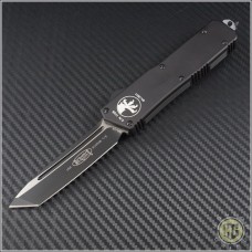 Microtech Knives Scarab T/E Automatic OTF D/A Knife (3.44in Black Plain 154-CM) HG-0032