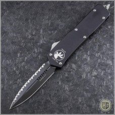 Microtech Knives Scarab D/E Automatic OTF D/A Knife (3.44in Black Serr S30-V) HG-0090