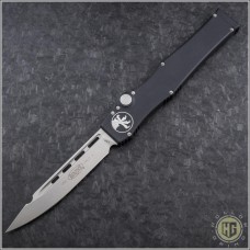 Microtech Knives Halo V S/E Automatic OTF S/A Knife (4.6in Stonewashed Plain ELMAX) HG-0101