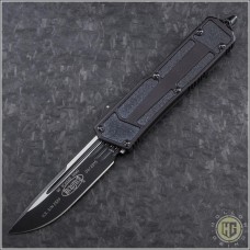 Microtech Knives Navy Scarab S/E Automatic OTF D/A Knife (3.44in Black Plain ELMAX) HG-0102