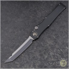 Microtech Knives Halo III T/E Automatic OTF S/A Knife (4in Black Plain 154-CM) HG-0111