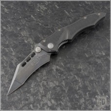 (#HG-0138) Microtech Vector Black Plain Manual Folder - Front