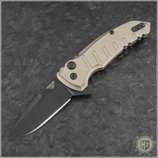 (#HO-X1-Micro-FDE) Hogue X1-Micro (24177) - Black Plain Blade, Matte Flat Dark Earth Handle - Front