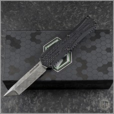 Heretic Knives Custom Colossus T/E Automatic OTF D/A Knife (3.5in Damascus Plain ) HTK-COLO-006