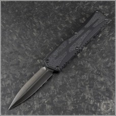 Heretic Knives Limited Colossus D/E Automatic OTF D/A Knife (3.5in DLC Plain) HTK-COLO-009