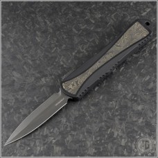 (#HTK-H028-6A-FCTIN) Heretic Knives Manticore-E Black D/E Plain - Front