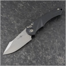 (#HTK-H054-2A) Heretic Knives Mini Pariah Auto Stonewash Plain - Front