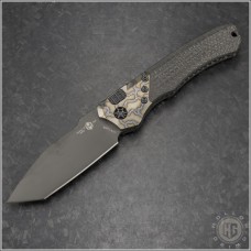Heretic Knives Wraith T/E Automatic Folder S/A Knife (3.6in DLC Plain CPM-S35VN) HTK-H100-6A-FTi