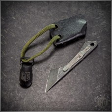 Jake Hoback Knives Custom Dashi Chisel Fixed Knife (1.25in Acid Washed Plain S35-VN) JHB-CD-01