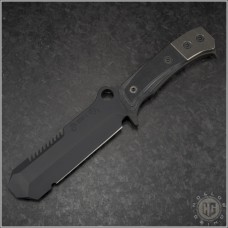 (#MKT-EOD-001) Medford Knife & Tool USMC EOD Black Handle - Black Blade - Front