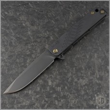 (#MKT-M48-001) Medford Knife & Tool M48 S/E Black Plain - Front