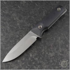 (#MKT-SAN-002) Medford Knife & Tool The San Bushcrafter Fixed Blade Black Handle - Front