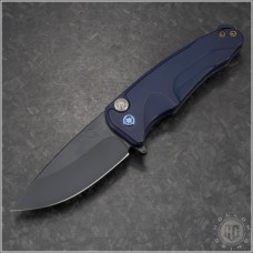 Medford Knife & Tool Blue Smooth Criminal Drop Point Flipper (3in PVD Plain S35-VN) MKT-SC-006