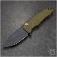Medford Knife & Tool Yellow Smooth Criminal Drop Point Flipper (3in PVD Plain S35-VN) MKT-SC-008