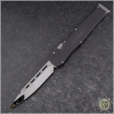 Microtech Knives Custom Halo VI Spear Point Automatic OTF S/A Knife (4.5in Mirror Polished Plain M390) MTC-0262