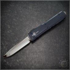 Microtech Knives Custom Hefted Black Ultratech S/E Automatic OTF D/A Knife (3.44in Mirror Polished Plain M390) MTC-0311
