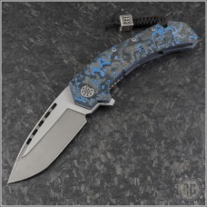 (#MW-Tyran-007) Mikkel Willumsen Custom Tyran Blue Camo Carbon Fiber - Front