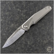 (#PenaX-Alacran-02) Pena Knives X-Series Alacran Jigged Titanium Satin Plain - Front