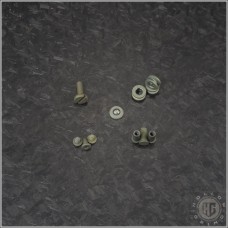 (#RH-CHK-35-TiBG) Rick Hinderer Knives XM-18 3.5" Titanium Battle Green Hardware Kit - Front