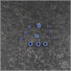 (#RH-CHK-35-TiBL) Rick Hinderer Knives XM-18 3.5" Titanium Battle Blue Hardware Kit - Front