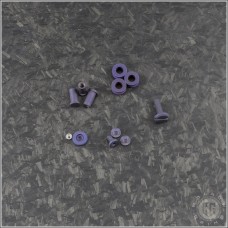 (#RH-CHK-35-TiBP) Rick Hinderer Knives XM-18 3.5" Titanium Battle Purple Hardware Kit - Front