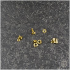 (#RH-CHK-B) Rick Hinderer Knives XM-18 3.5" Brass Hardware Kit - Front