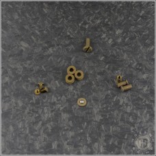 (#RH-CHK-TiBB) Rick Hinderer Knives XM-18 3.5" Titanium Battle Bronze Hardware Kit - Front