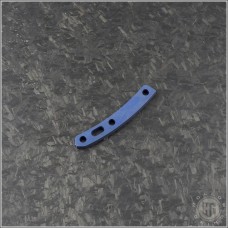 (#RH-TBS-003) Rick Hinderer Knives Titanium Backspacer Standoff - Battle Blue - Front